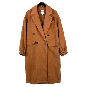 Avec Les Filles Womens (M) Wool Blend Oversized Coat Camel Tan